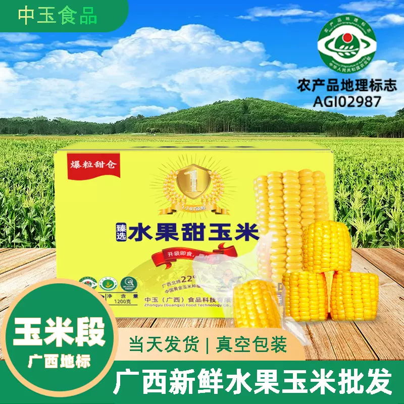 广西横县即食新鲜水果玉米独立包装大袋零食免煮整箱直供代餐学生