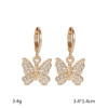 Fashionable earrings, elegant accessory, European style, diamond encrusted