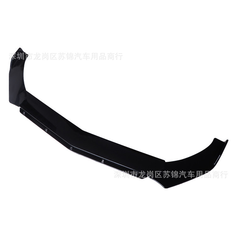 Universal modified three-section front lip for cars, carbon fiber pattern, front and rear bumper wrap, corner protection, anti-collision air spoiler
