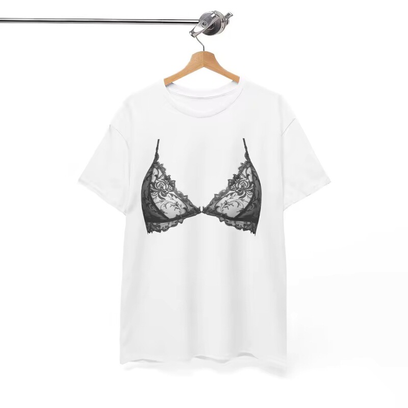 Humorous Bra Graphic T-Shirts, Fun and Stylish Lingerie Designs, Summer Women's Short-Sleeve Clothing, Hot-Selling Humorous Bra Graphic T-Shirts, Fun and Stylish Lingerie Designs, Summer Women's Short-Sleeve Clothing, Hot-Selling