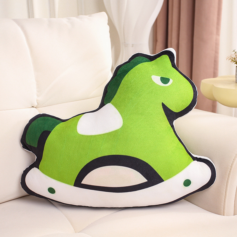 Serie de cojines de caballo de roca sofá almohada de la sala de estar almohada de cabecera muñeca muñeca de peluche regalos para niños para el hogar