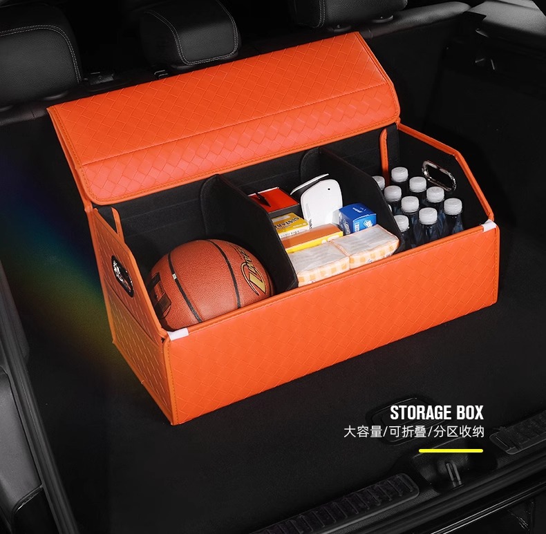 Car Woven Trunk Storage Box Advanced Sense Practical Foldable Car Storage Box Car Rear Box Car