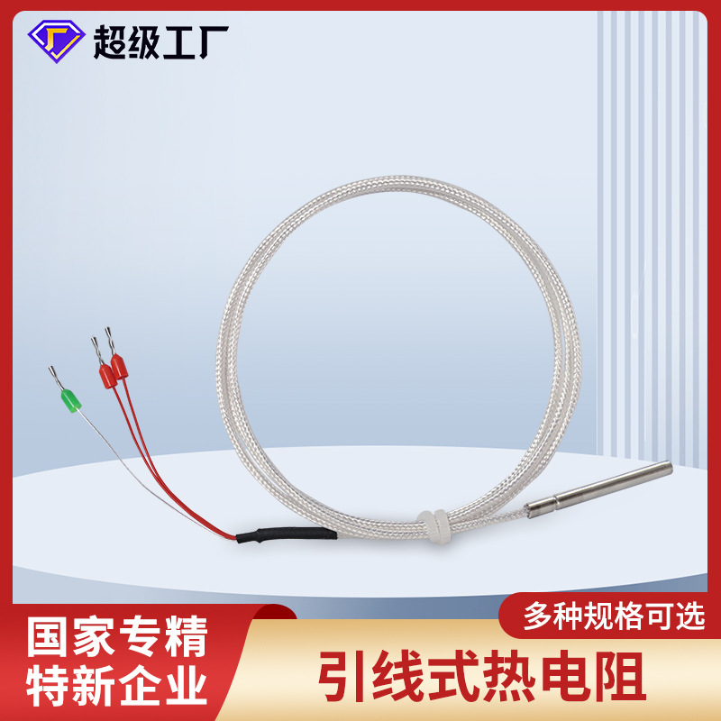 虹润pt100温度传感器探头端面热电阻测温补偿导线式热电偶k型WZP