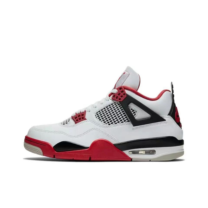 Pure Original Aj4 Basketball Shoes Flame Red Retro Trendy New Couple Casual Sports Shoes Dc7770-160