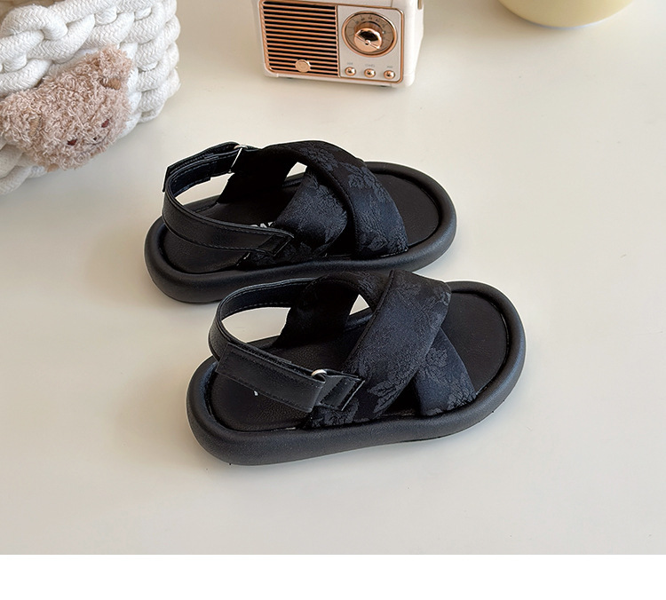Kids Adjustable Strap Sandals Soft Sole Non Slip Beach Shoes_voghion.com