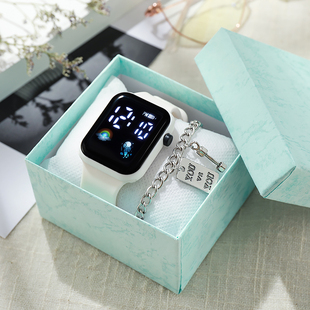 Watch Women's ins Cute Trendy Junior High School Primary School Students Party Children Luminous Sports High Color Value Electronic Watch