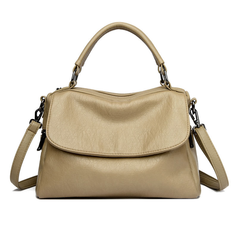 Boston Women's Bag 2025 New Trendy Fashion Versatile Soft Leather Large Capacity Handbag Shoulder Crossbody Bag - Thumbnail 8