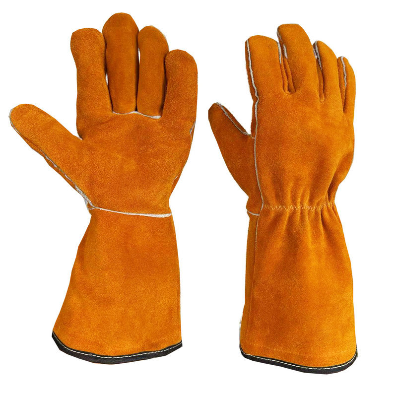 工厂现货电焊手套焊工劳保皮革防滑防割耐高温防护批发加厚耐磨