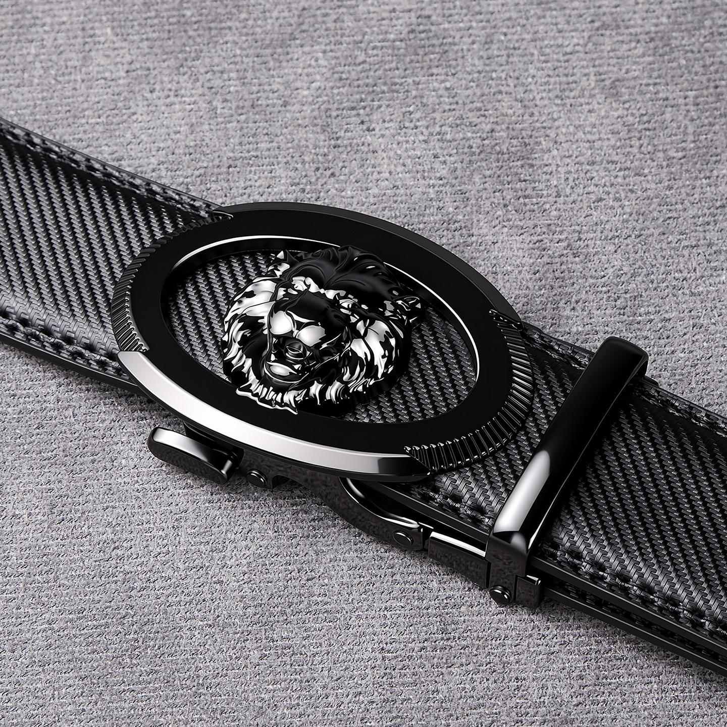 Amazon Cross-border Men's Leather Belt Genuine Leather Automatic Buckle Youth Business Factory Wholesale Belt