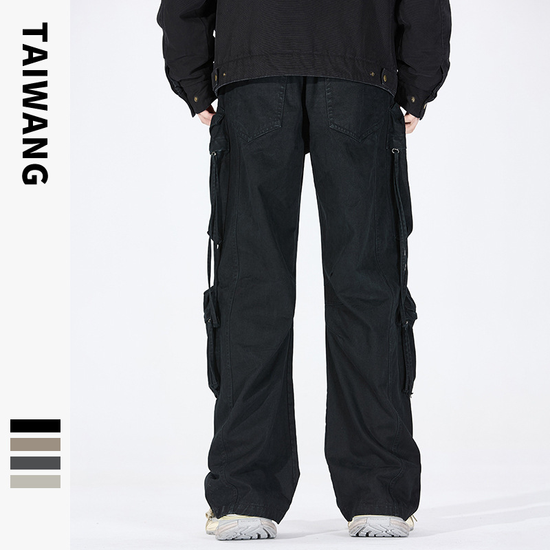 Pánske oblečenie Thai King Pánske oblečenie 2024 ležérne nohavice pánske jesenné a zimné oblečenie voľné nohavice s viacerými vreckami na vytieranie pánske nohavice_voghion.com