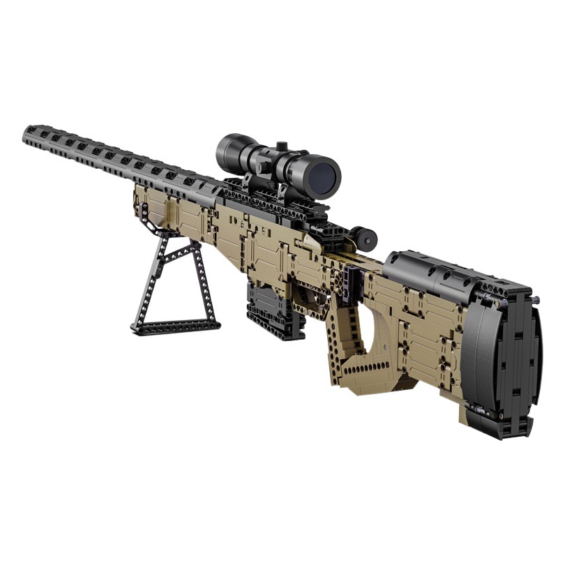 Bloques de construcción de juguete educativos PUBG: Rifle de francotirador Cross-border Double Eagle C81053 de partículas pequeñas, regalo de bloques de montaje.