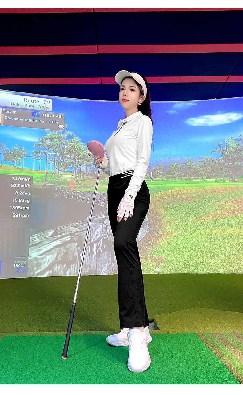 Áo polo nữ dài tay chơi golf co giãn cao họa tiết tương phản — Áo sơ mi POLO màu xanh nước biển [họa tiết Walvag/màu tương phản/độ đàn hồi cao] YF740, Áo sơ mi POLO màu trắng [họa tiết Wallace/tương phản màu/đàn hồi cao] YF740, Áo sơ mi POLO màu cam [họa tiết Walvgue/tương phản/đàn hồi cao] YF740 chi tiết 13