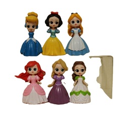 6款大眼公主汽車擺件公主蛋糕公仔烘焙盲盒配飾創意卡通兒童玩具