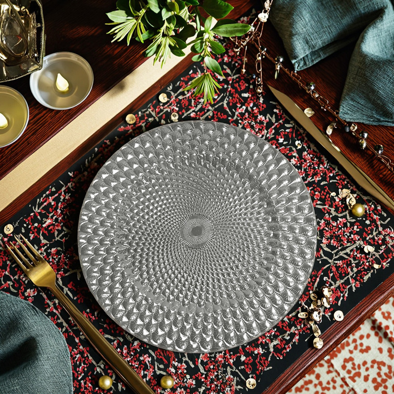 Charger Plate, Instagram-Style Wedding and Festival Dry Fruit, Tea Snacks, Cake Storage Plastic Plate, Restaurant Export Charger Plate, Instagram-Style Wedding and Festival Dry Fruit, Tea Snacks, Cake Storage Plastic Plate, Restaurant Export