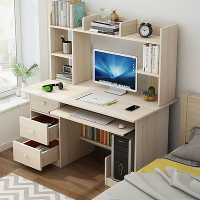 The computer table Desktop household student desk bookshelf one bedroom study Writing Bedside desk combination