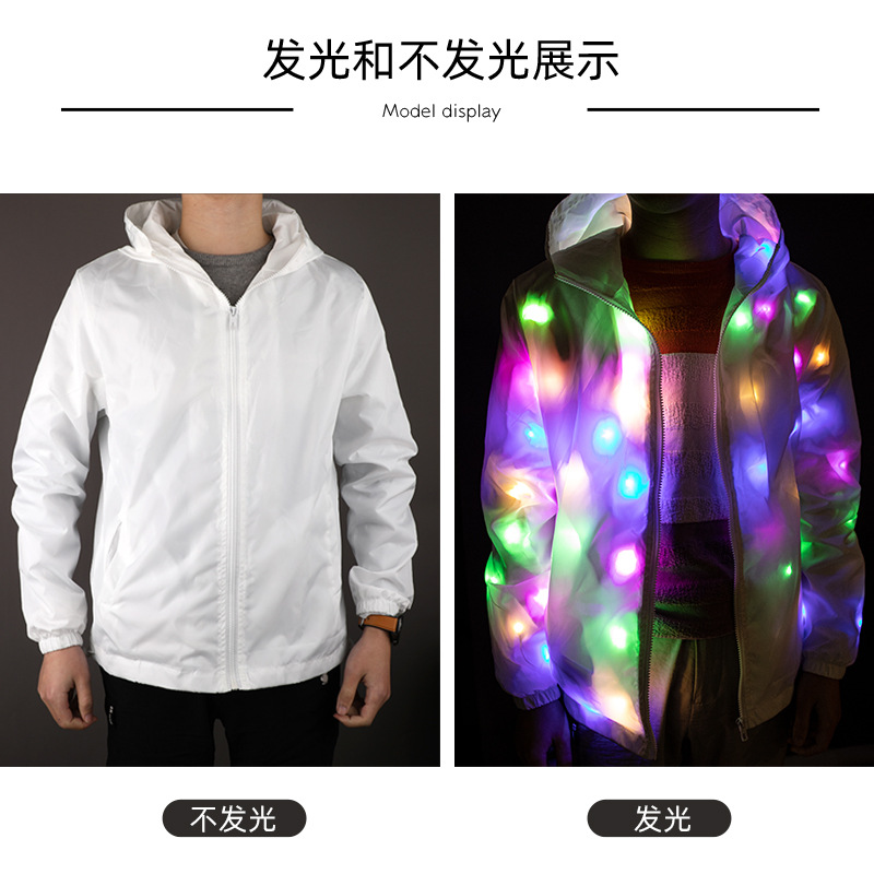 Ropa luminosa para fiestas en bares, chaquetas coloridas de moda INS, ropa con luces LED para conciertos que brilla en la noche. image 4