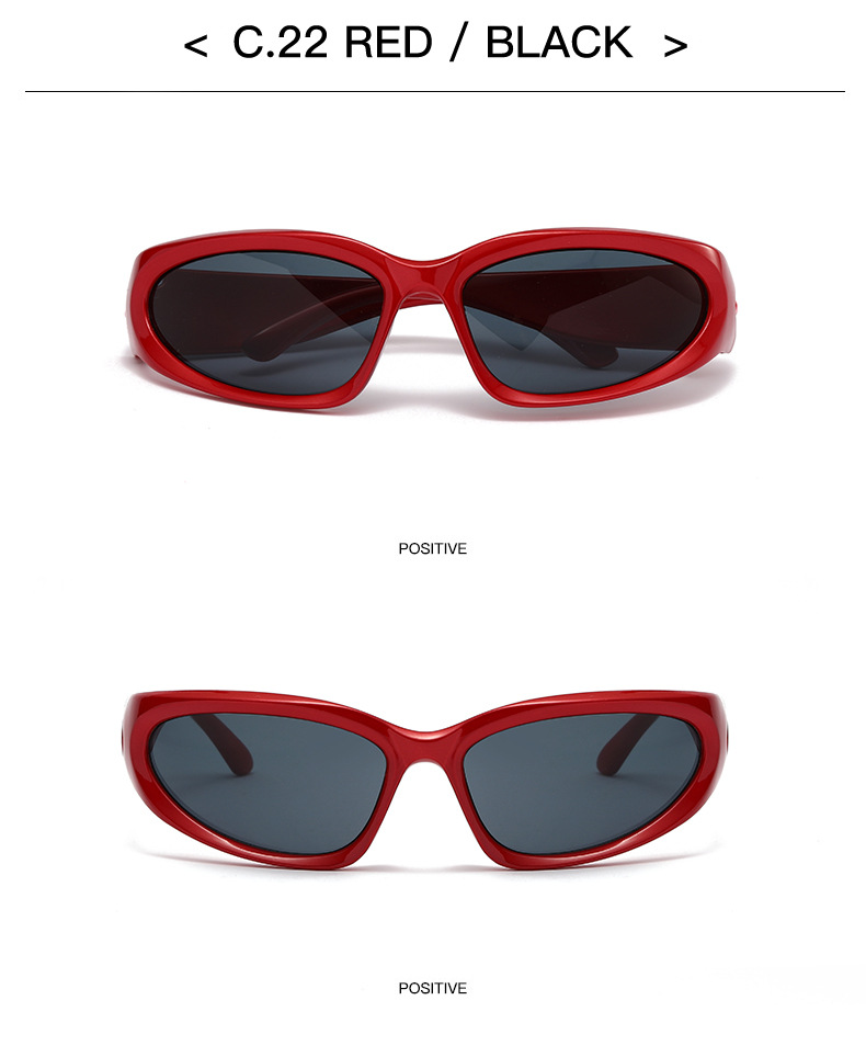 Einfacher Stil Farbblock Pc Quadrat Vollbild Sport Sonnenbrille display picture 4