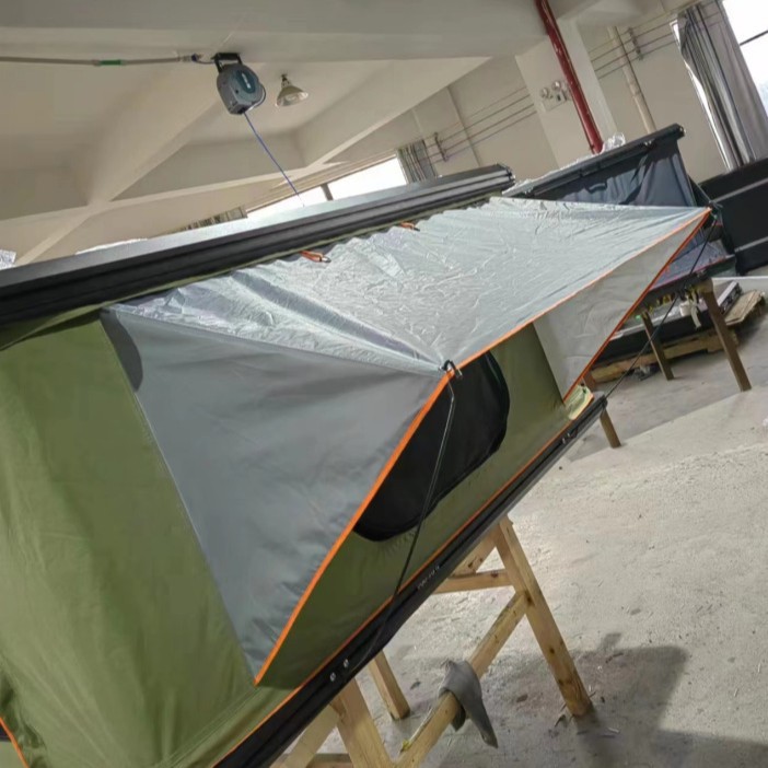 Techo de poliéster verde de aleación de aluminio carpa de automóvil de apertura rápida protección solar a prueba de lluvia plegable automóvil SVU