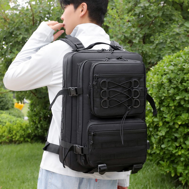 Mochila de viaje de gran capacidad expandible Oxford resistente al desgaste, mochila deportiva de camping, mochila de montaña de senderismo