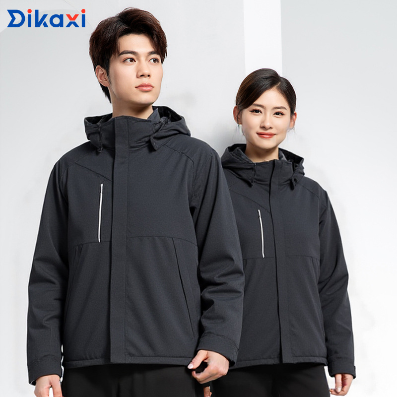 Autumn and Winter Fleece-Lined Three-In-One Jacket, Customized Workwear with Logo Embroidery, 4S Store Corporate Group Workwear Jacket