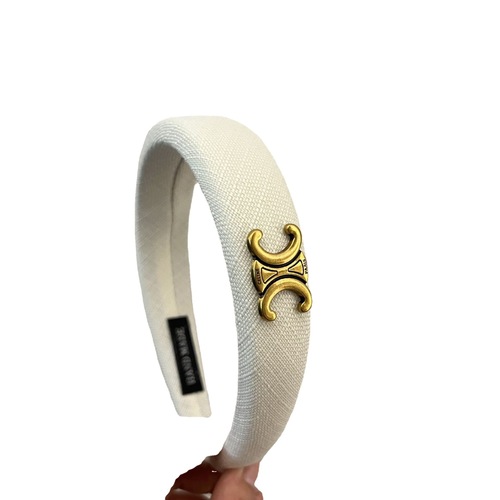 Letter small fragrant style hairband Korean new style high skull pressure wide-brimmed sponge headband female simple high-end headwear