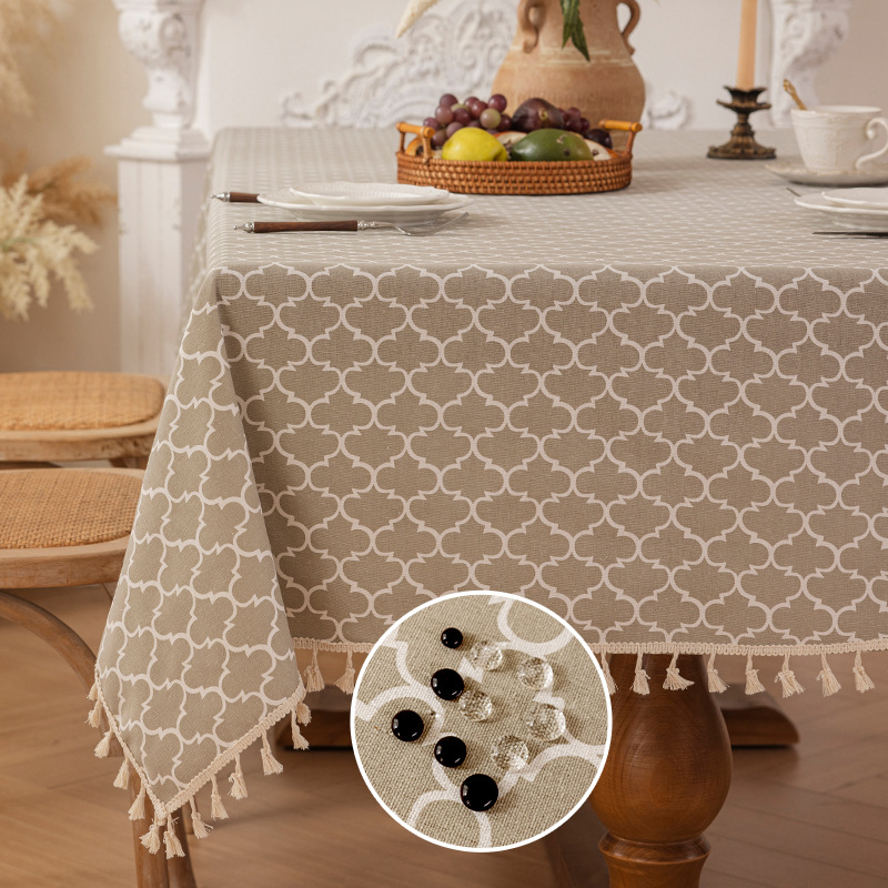Mantel europeo con diseño de flores y farolillos, mantel rectangular de lujo ligero de alta gama, impermeable, antideslizante, resistente al desgaste, cubierta para mesa de centro, venta al por mayor