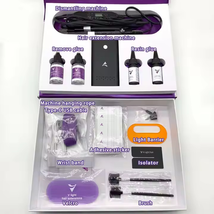 V-light technology hair extension technology tool kit cross-border salon professional hair bundle extension hair extension machine