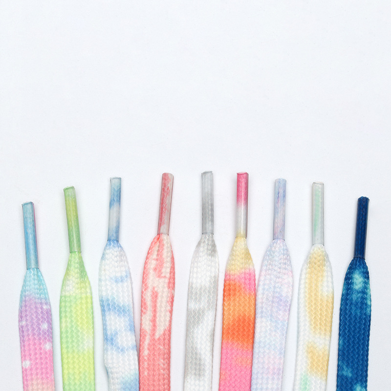 环兴鞋带匡威帆布鞋aj1空军一号男运动适配鞋彩色扎染鞋带女ins潮