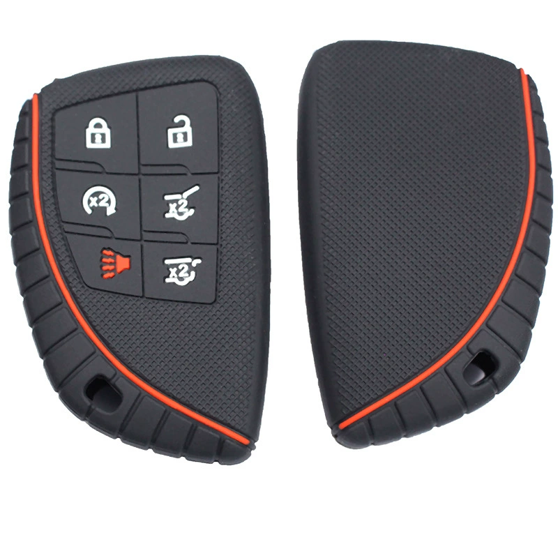 Автомобильный силиконовый чехол для ключей применяется Chevrolet тонкие линии 6 ключей чехол для ключей черный автомобильный чехол для ключей оптом