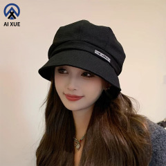 渔夫帽韩国秋冬新款八角贝雷帽子女纯色显脸小盆帽气质百搭堆堆帽