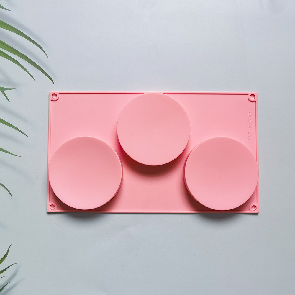 3 discos 114 molde de silicona pastel helado pudín molde de postre jabón utensilios