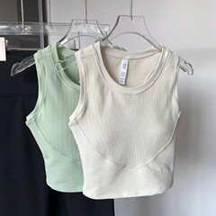 中高強度-不顕壮超遮副乳の固定カップ運動上着プラティヨガ工字ベスト