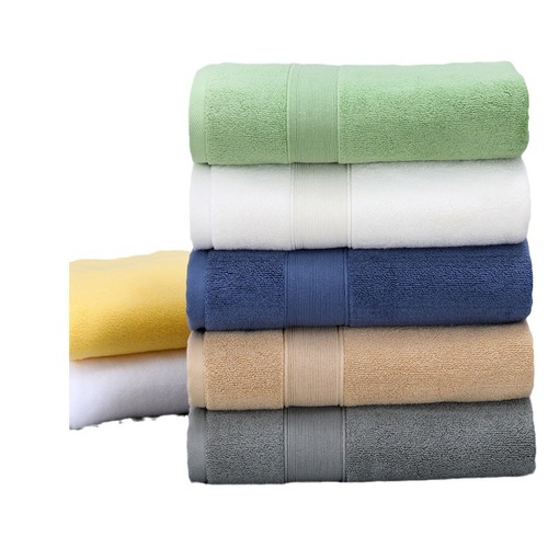 Pure cotton thickened bath towel 650g seven-color towel set five-star hotel towel 160g 21 shares cotton absorbent plain color bath towel