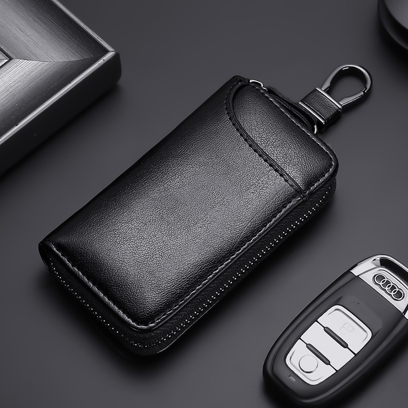 Llavero de cintura para hombre de negocios, bolsa para llaves multifuncional de gran capacidad, tarjeta universal para coche y llaves del hogar
