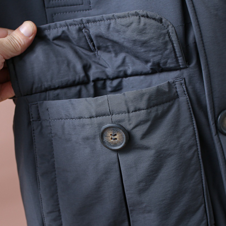 Parka d'hiver à capuche pour homme - Coupe-vent et imperméable, veste matelassée épaisse et chaude avec doublure polaire pour sports de plein air (vert armée)_voghion.com