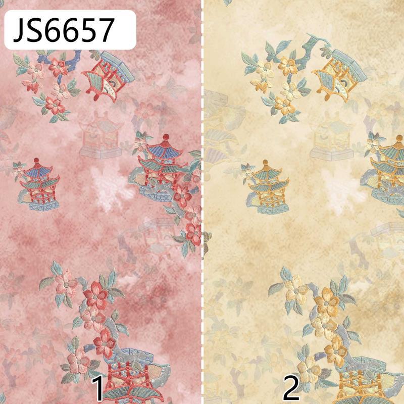 古香古色国风国画天丝数码印花布料  童装连衣裙布包锦棉印花布