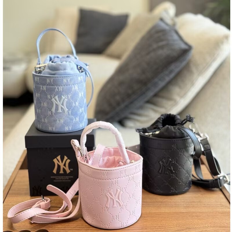 Mlb Perfume Bag Ny Yankees Embossed Full Standard Drawstring Bucket Bag Fashionable Shoulder Crossbody Bag Mini Handbag Mlb Perfume Bag Ny Yankees Embossed Full Standard Drawstring Bucket Bag Fashionable Shoulder Crossbody Bag Mini Handbag