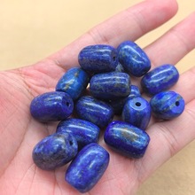 纯天然青金石腰珠饰品散珠DIY配件桶珠半成品12*18MM文玩配珠批发