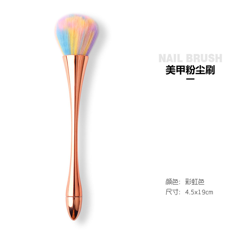 Arte de uñas, cintura pequeña, cepillo de polvo, maquillaje, cabello suave, cepillo de cabeza grande, cepillo de espejo de limpieza, cepillo de rubor, herramienta de maquillaje