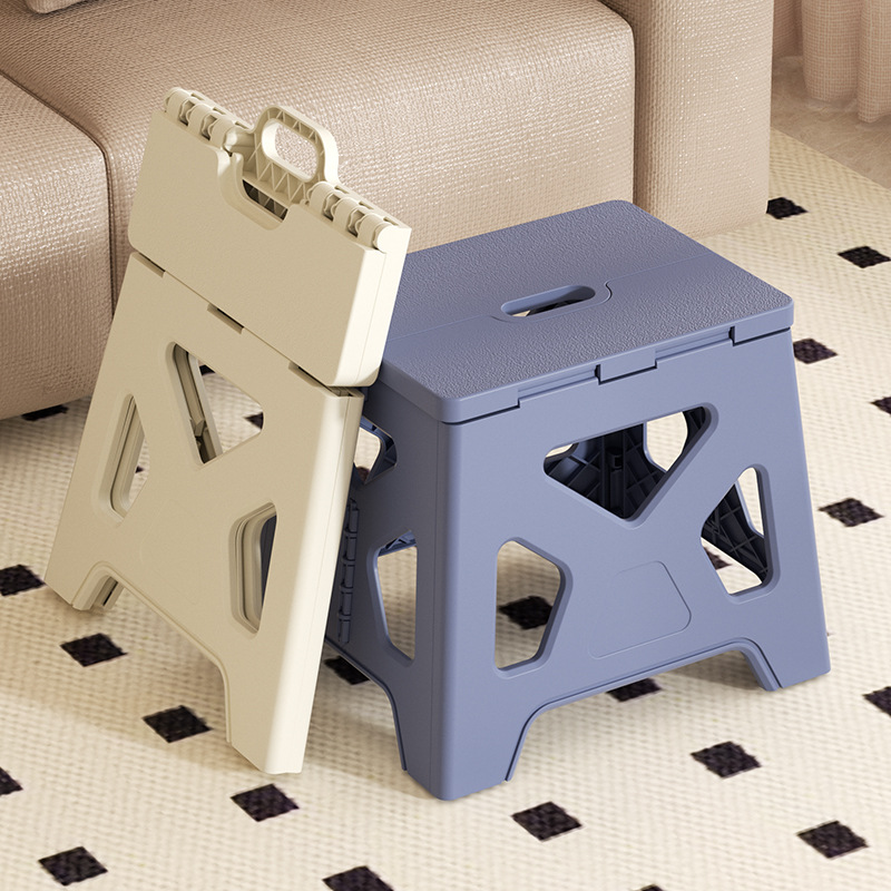 Folding stool, outdoor folding chair, ultra-light portable small bench, plastic travel stool, essential for high-speed train trips, fishing stool