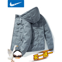 一件代发 品牌男士潮流外套2024冬季新款加厚棉袄宽松休闲立领服