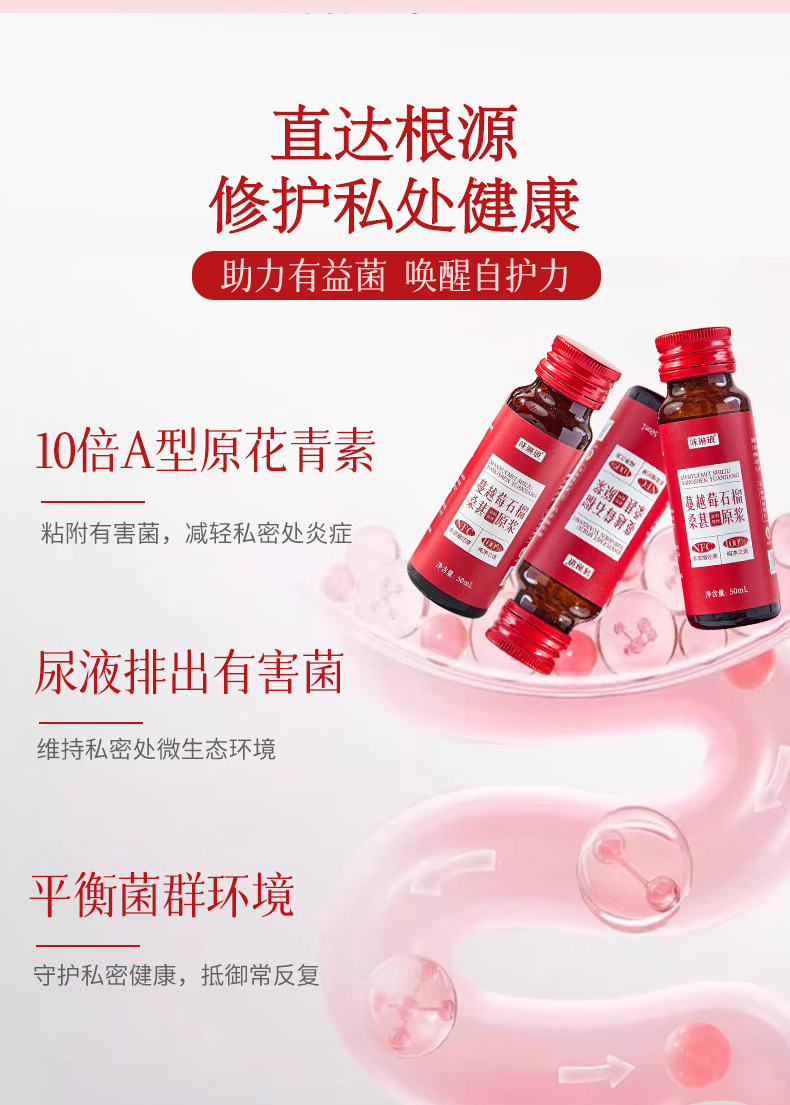 Cranberry Pomegranate Mulberry NFC Fresh Fruit Puree Drink 500ml Box key features
