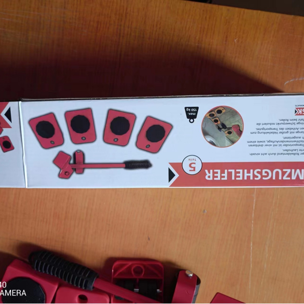 Juego de 5 herramientas para mover muebles – almohadillas deslizantes, antirays