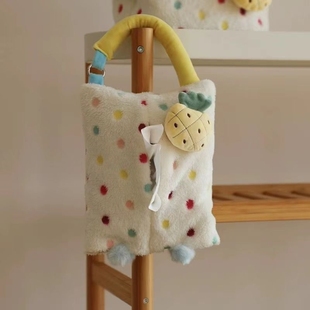 Car Tissue Box Cute Style Doll Hanging Tissue Bag Armrest Box Decorative Tissue Bag Home Pendant Tissue Box