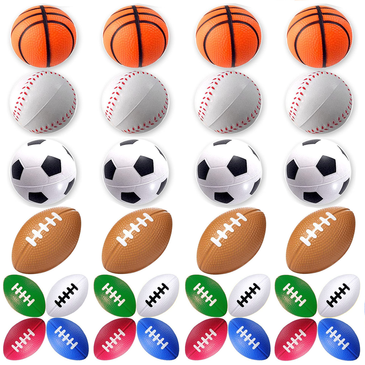 Cross-Border 4cm Foam Mini Rugby Sponge Ball Slow Rebound Pu Foam Grip Ball Decompression and Venting Toy