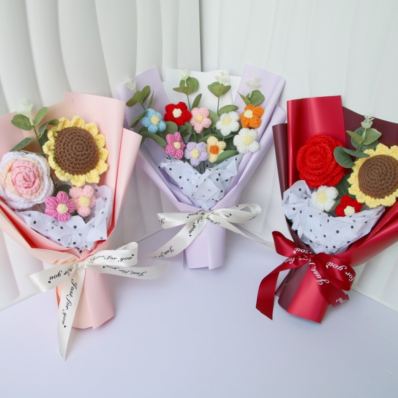 50g Weight Crochet Flowers Home Textiles & Decor Type Soap Flower Event & Party Supplies 1 Piece Quantity Holiday, Festival Occasion Flower Pattern Simple Style, Classic Style Style Simple Style Classic Style Flower Crochet Flowers Artificial Flowers 10