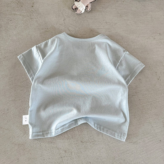 Baby T-shirt Summer 2025 New Boys Cartoon Base Shirt Short-sleeved Summer Baby Thin All-match Top Category A