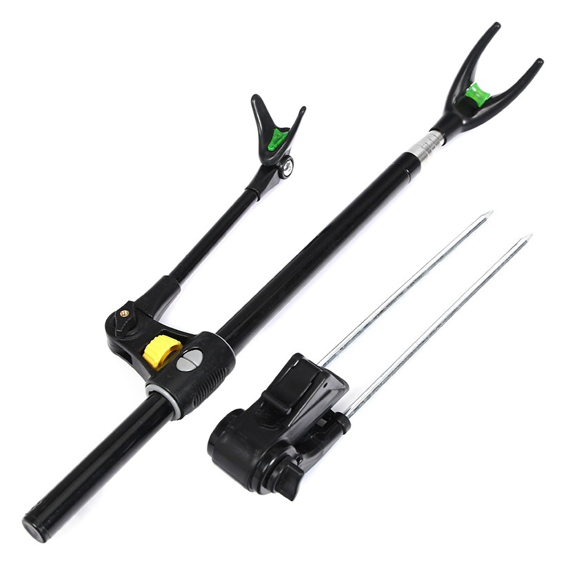 Stainless steel thick fishing rod turret bracket thick black diamond fishing rod bracket dual-use fishing bracket fishing supplies