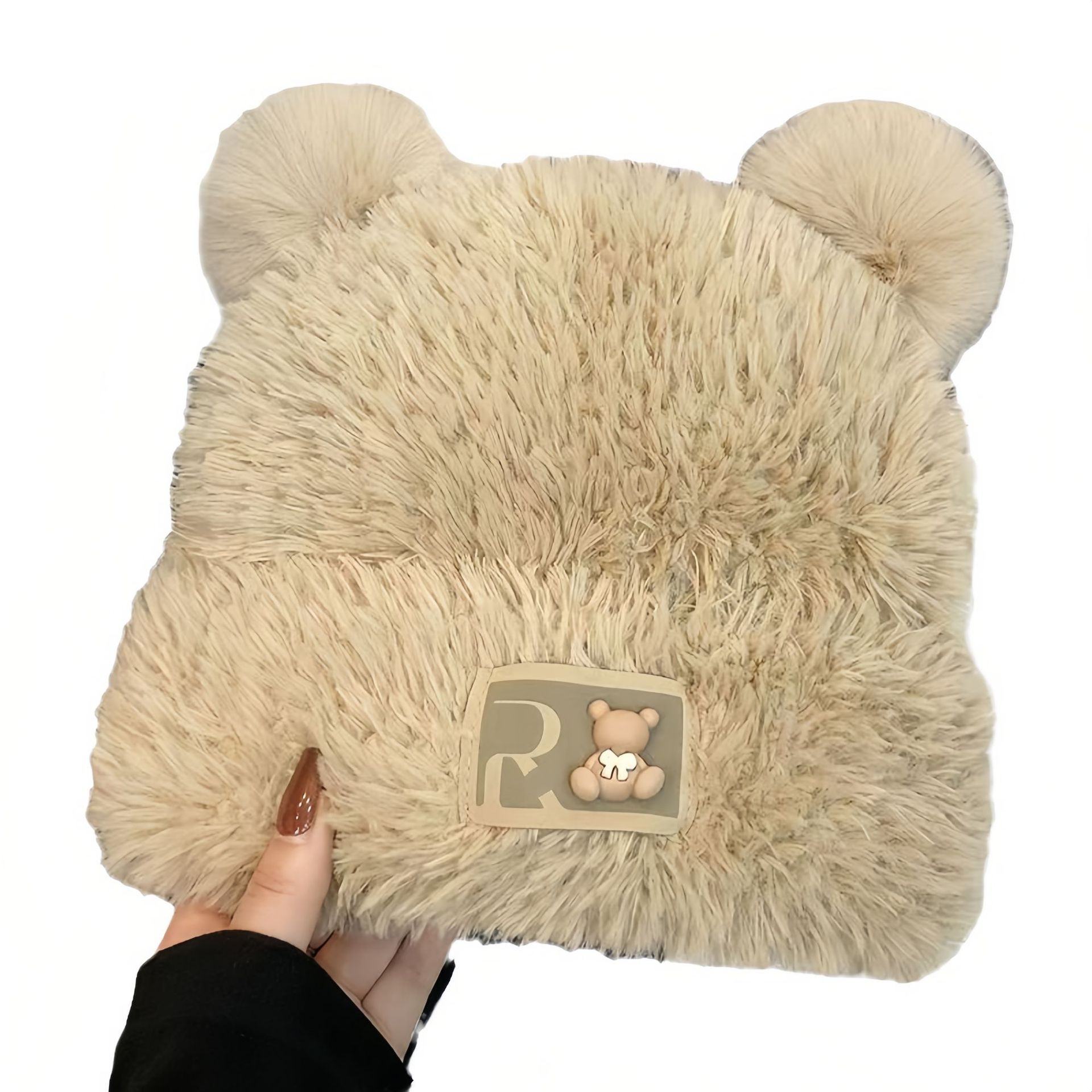 ue Bear For Women, Auumn And Winer, Face Slimming, Thickened Plush, Large Head Circumference, Warm Beanie, Knied_voghion.com