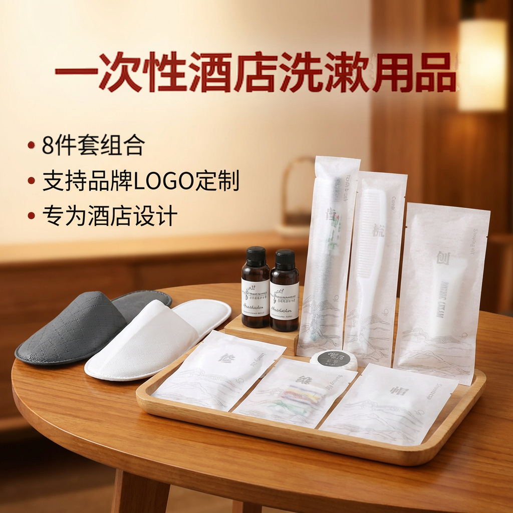 酒店一次牙刷民宿专用洗漱用品套装无纺布防水软毛牙刷一次性拖鞋